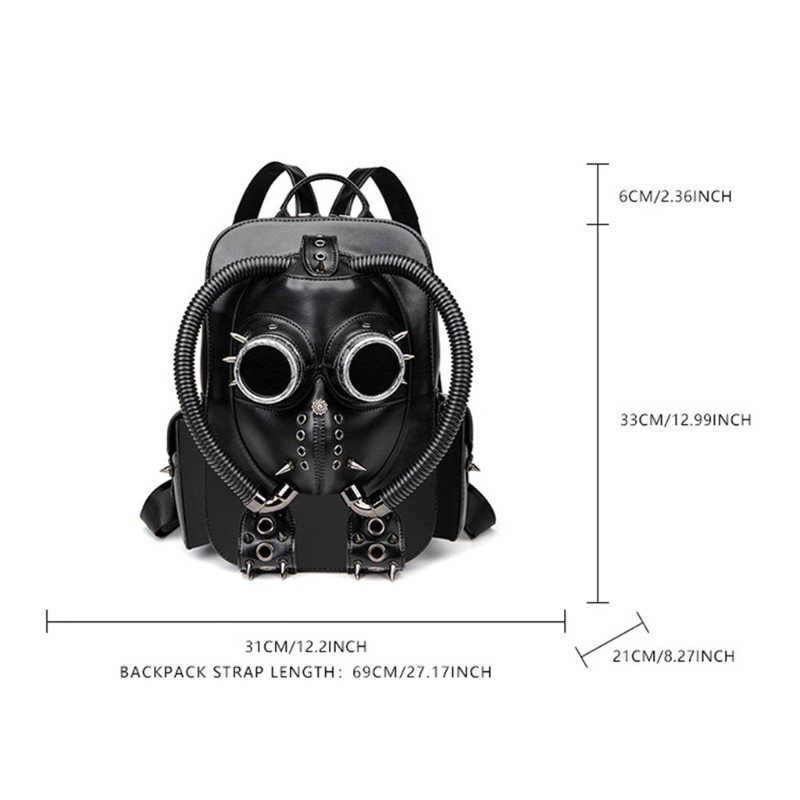 Punk Rivets Backpacks,Casual Daypack Backpacks for Men Women,Laptop Bag Gift