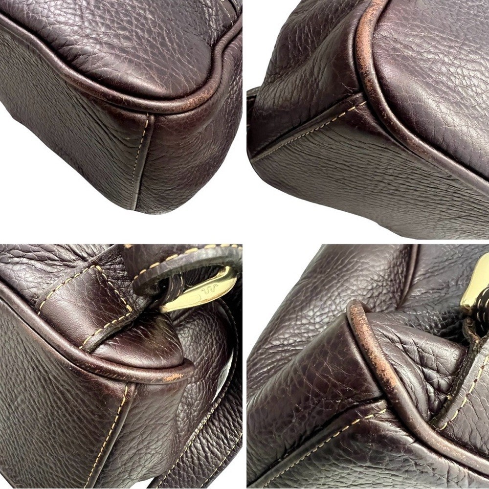King Ranch Classic Dark Brown Leather 2 Compartments Adjustable Straps Backpack