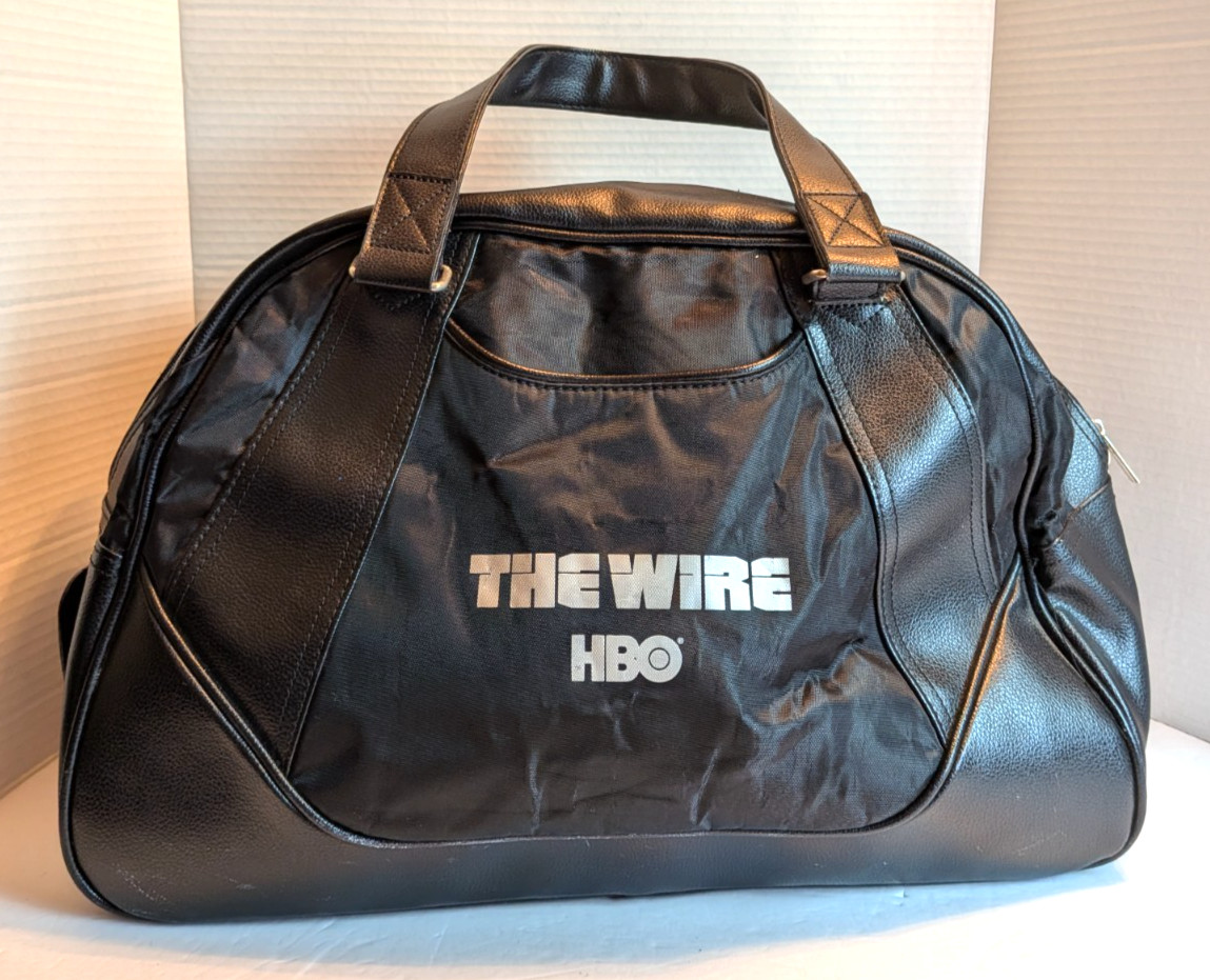 HBO The Wire Promotional Black Sport Duffle Gym Bag Dual Handles Zip Around