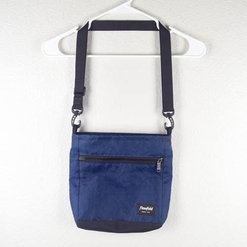 Flowfold Odyssey 3L Small Crossbody Bag Purse Navy Blue EcoPak™ Lightweight Zip