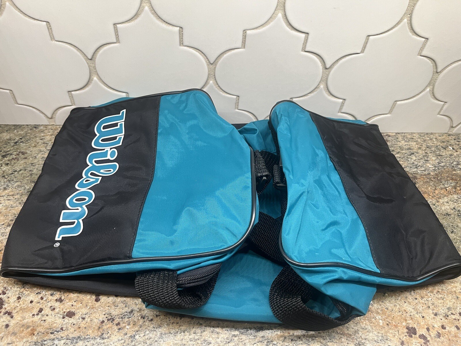 Vintage Wilson Tennis Bag Duffle Bag Turquoise Gym Bag