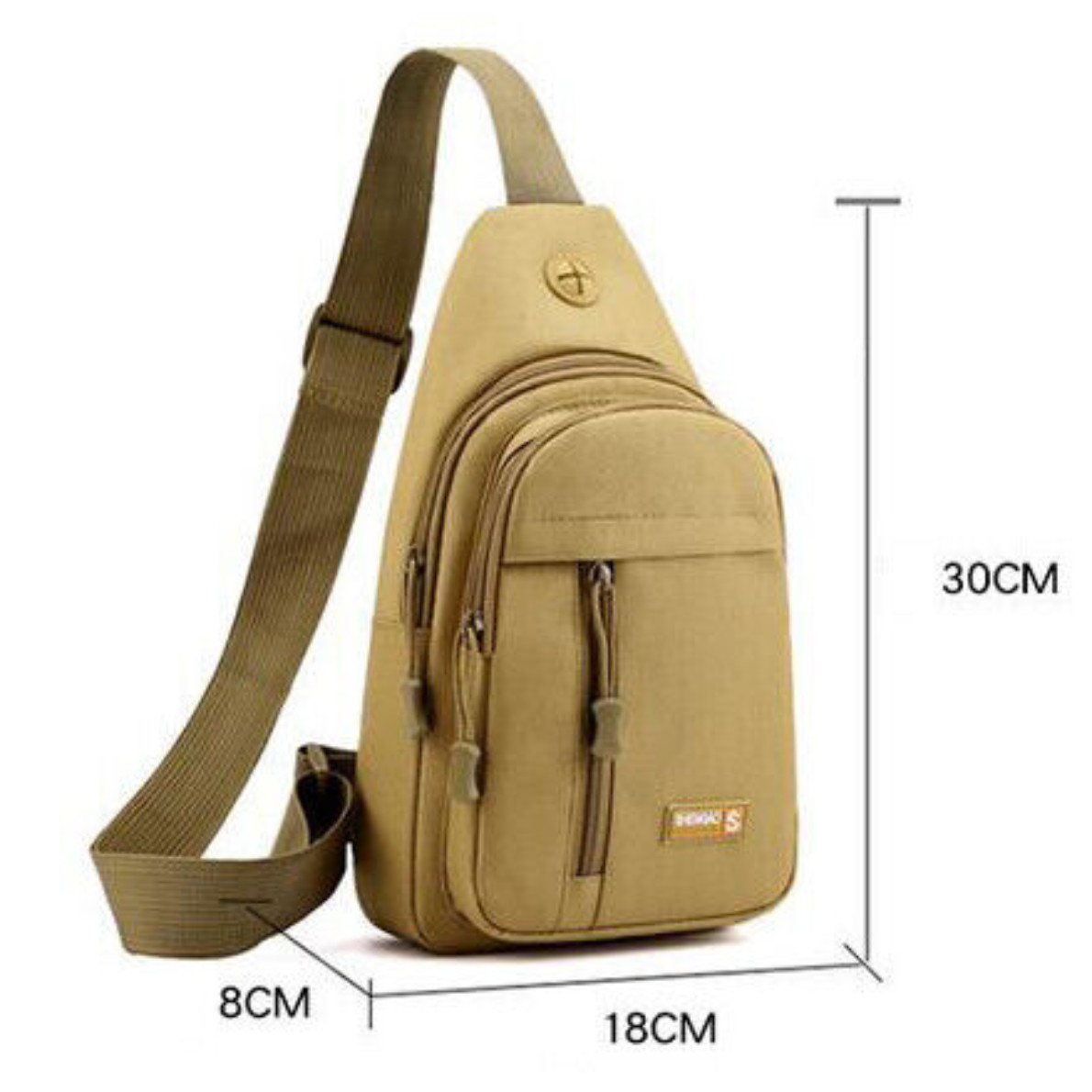 Sling Chest Bag Nylon Tactical Compact Crossbody Hiking Cycling Daypack Backpack