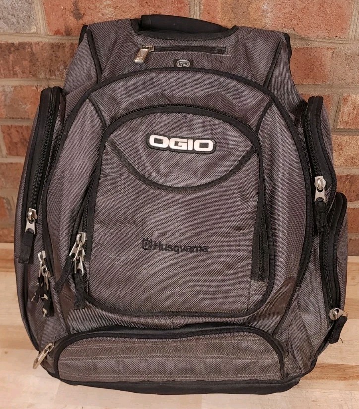 Ogio Metro Husqvarna Ballistic Nylon Backpack Laptop Gray Travel Bag