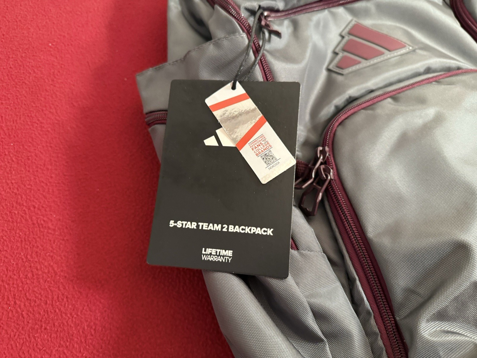 Adidas Texas A&M Aggies Collegiate 5-Star Team Issued Backpack Grey IU8136 NEW