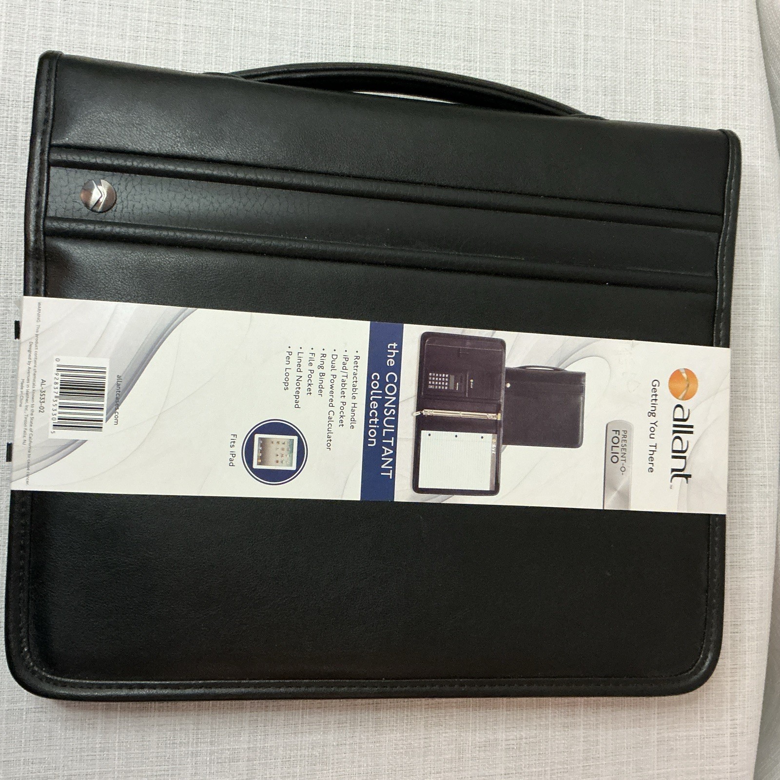 Allant Black Leather Briefcase 11.5 X 13