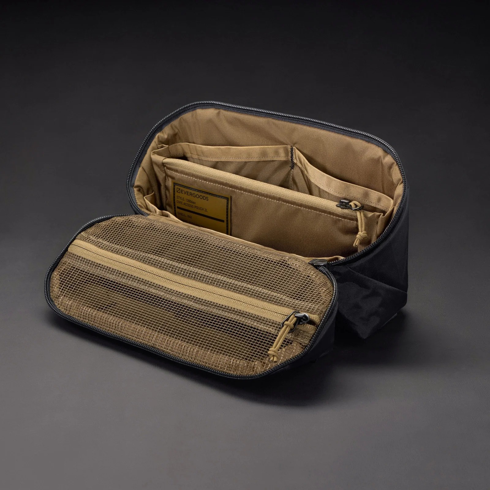 EVERGOODS CIVIC ACCESS POUCH 2L X PAC Black and Coyote Brown – 241g