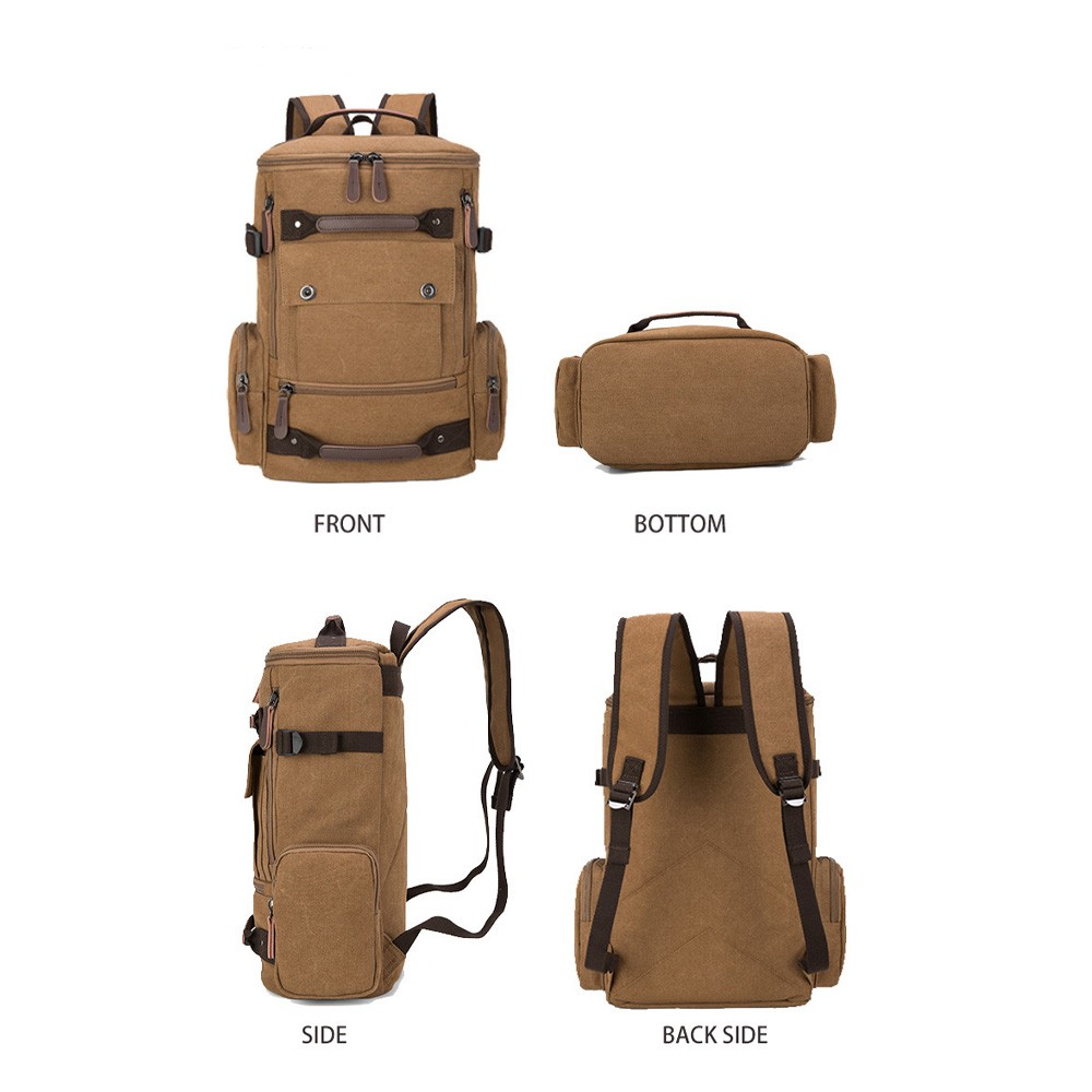 2026 New Men’s Canvas Backpack School Bag Travel Bags Laptop Bag High Qualit