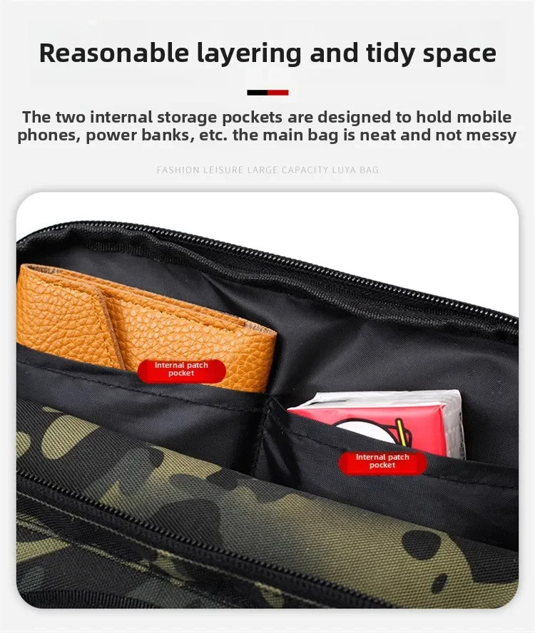 Tactical Front Chest Rig Bag Vest for Camping Hunting Shoulder Bag Men Fishing C