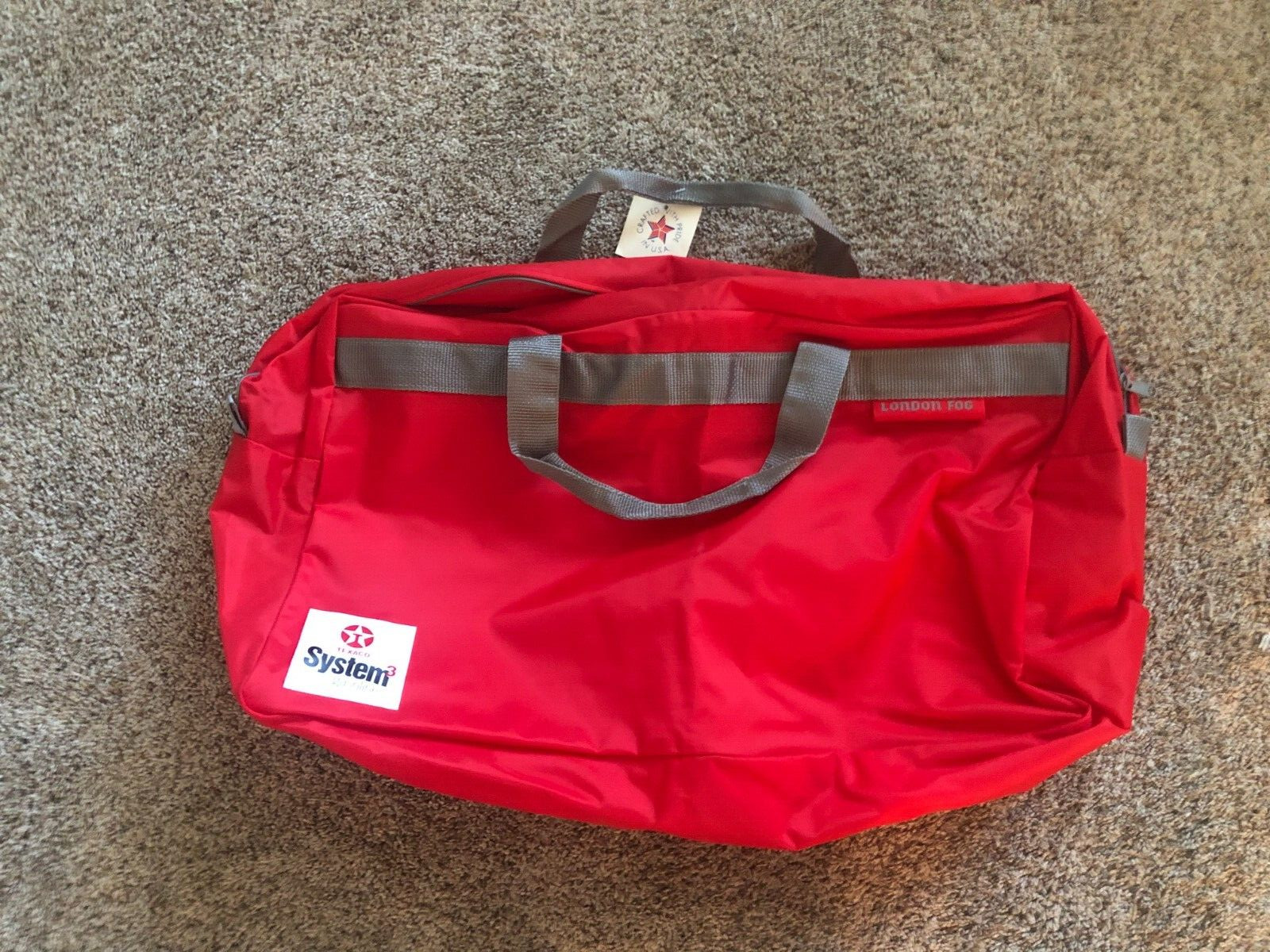 Vintage Texaco System 3 Gasolines Red London Fog Bag