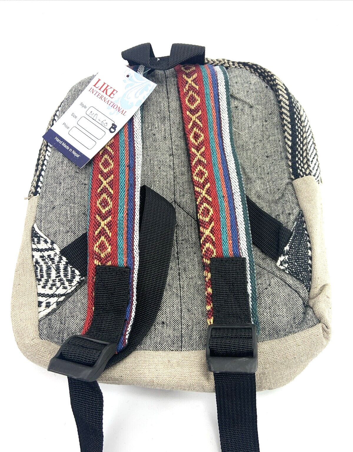 Himalayan Hemp THC Free Multi Color Mini Handmade Backpack NWT