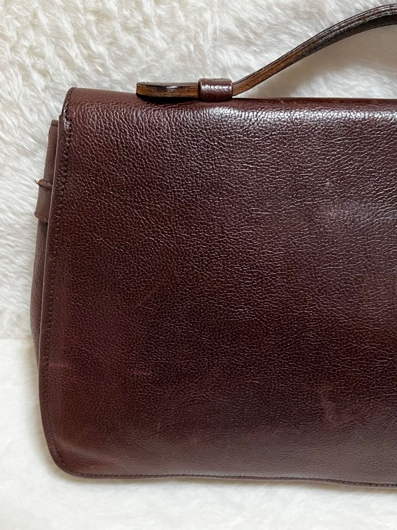 ILBISONTE Second Bag Clutch Leather 34cm x 21cm Pre-owned Rare Design