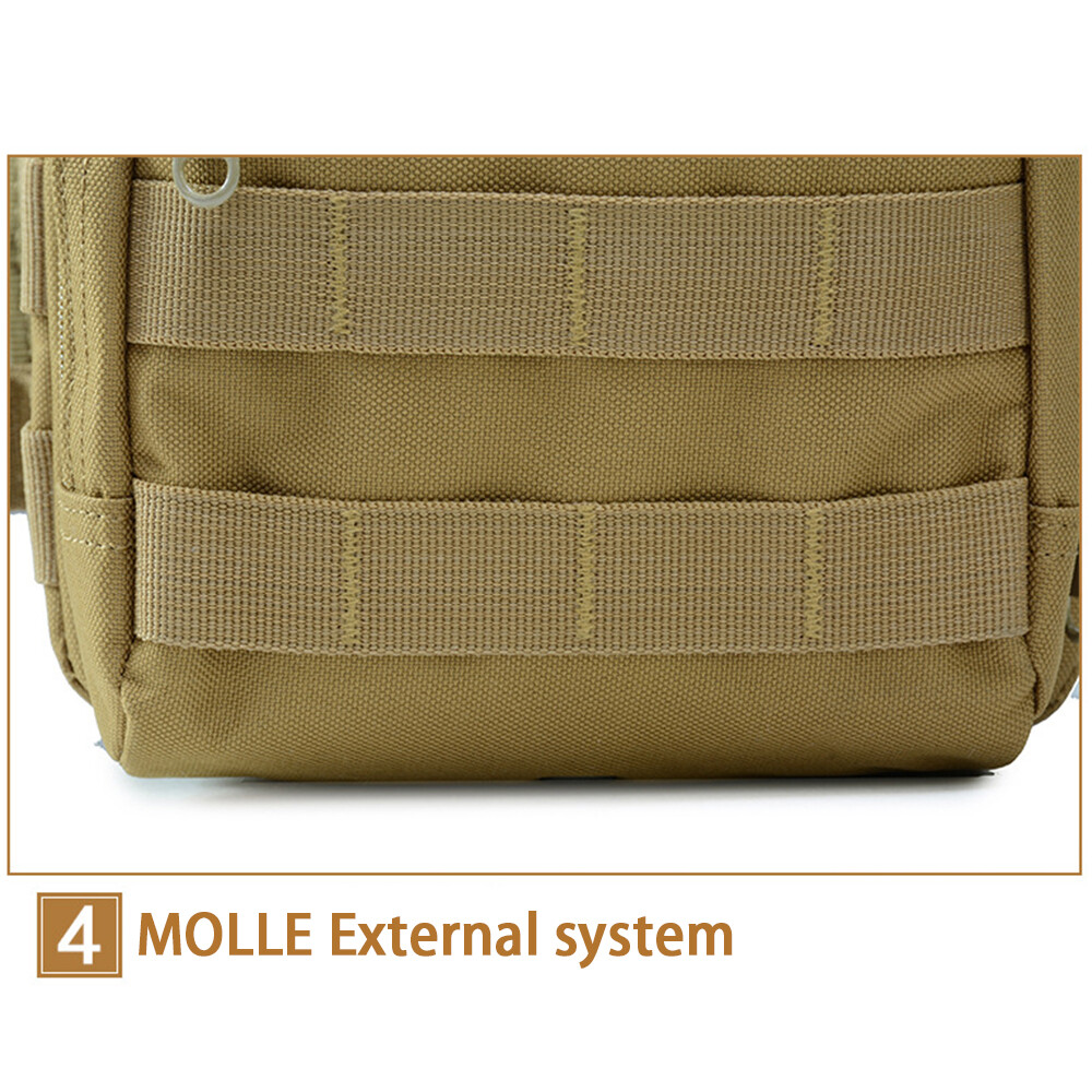 Mens Backpack Tactical Sling Shoulder Bag Molle Travel Chest Pack Outdoor Hiking