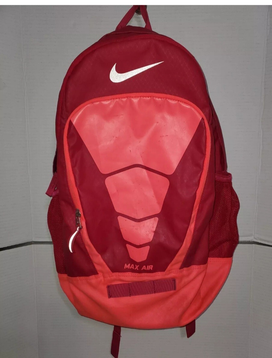🔥🚨Vintage 90s Nike Max Air Red/Neon Pink Yellow/Blue Backpack RARE Vapor BBall