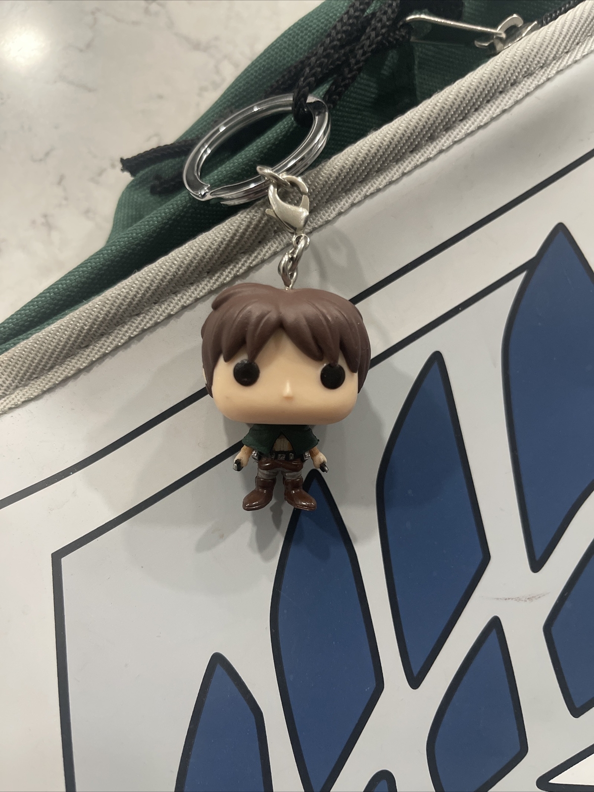 Attack on Titan Scout Legion School Backpack Book Bag W/ Funko Pop Keychain