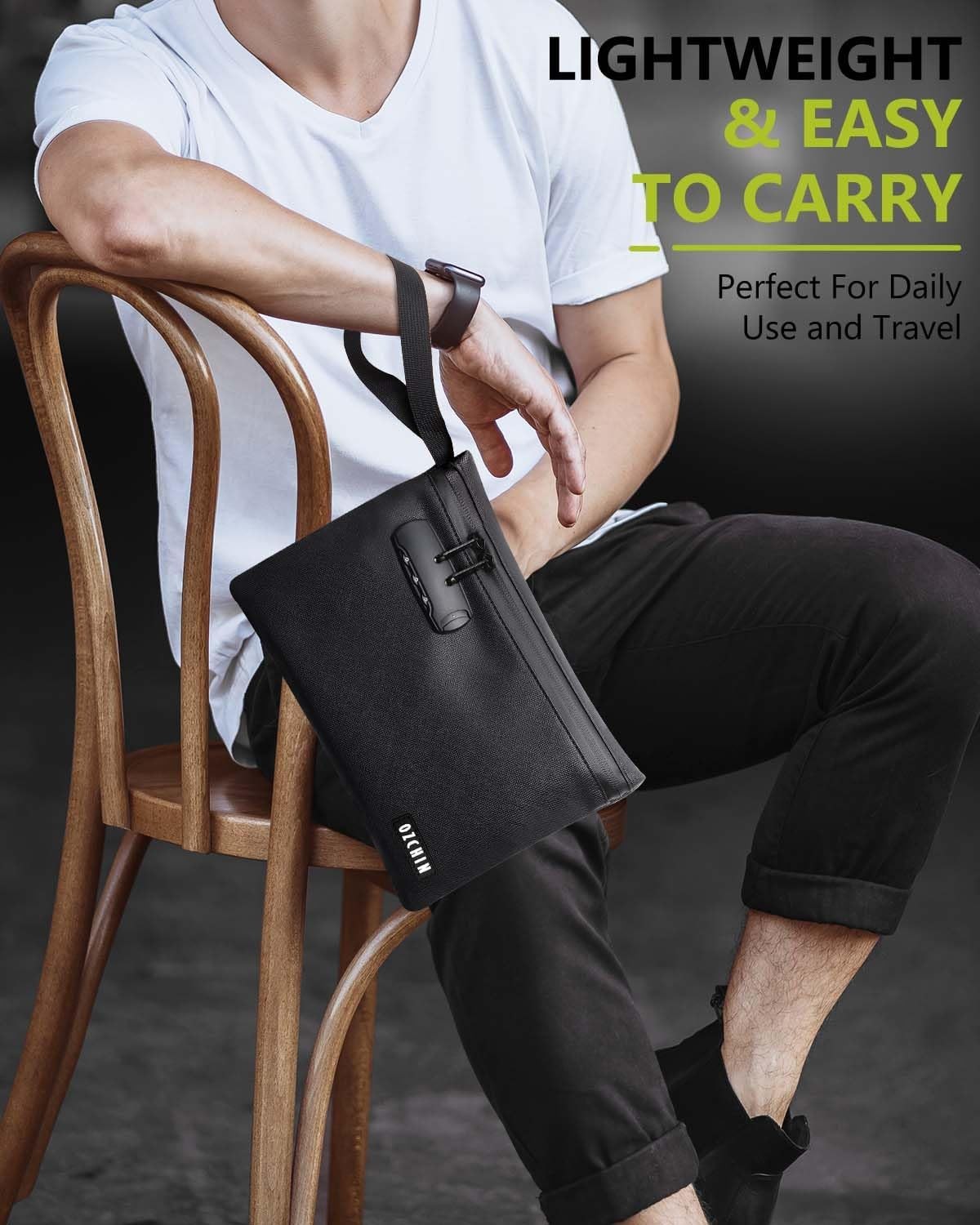 Smell Proof Bag with Lock PU Leather Travel Storage Case Odor Control 10×7 Gift