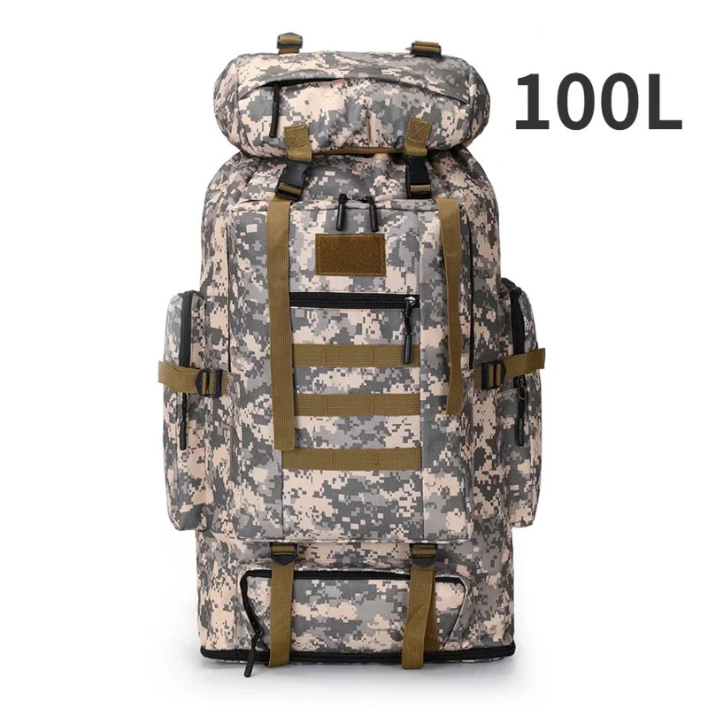 80L–100L Mountaineering Backpack Large Capacity Hiking Camping Travel Outdoor