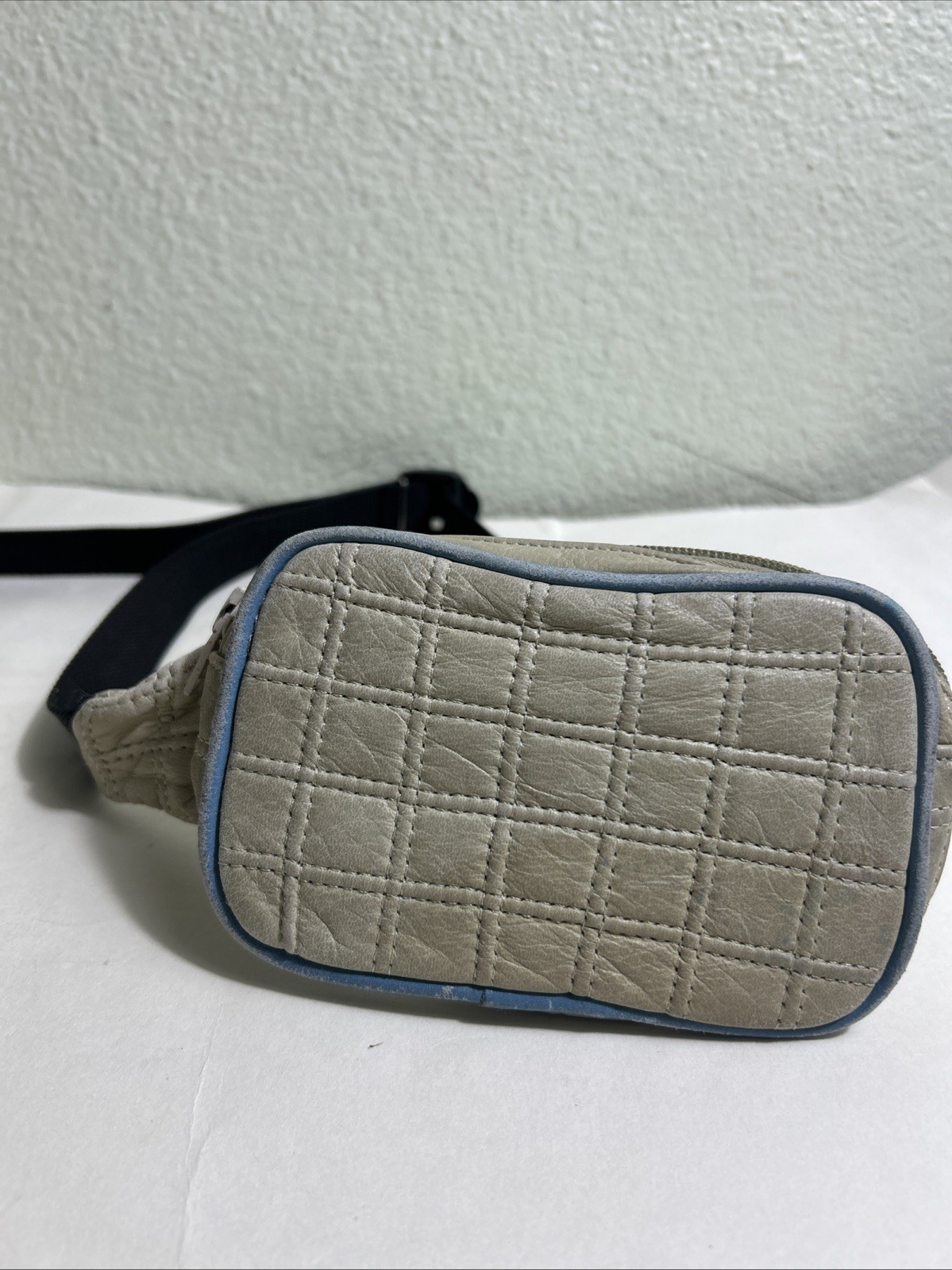 Vintage Colin Brand Leather Fanny Pack Gray Small Montreal 5.5×3.5×1.5