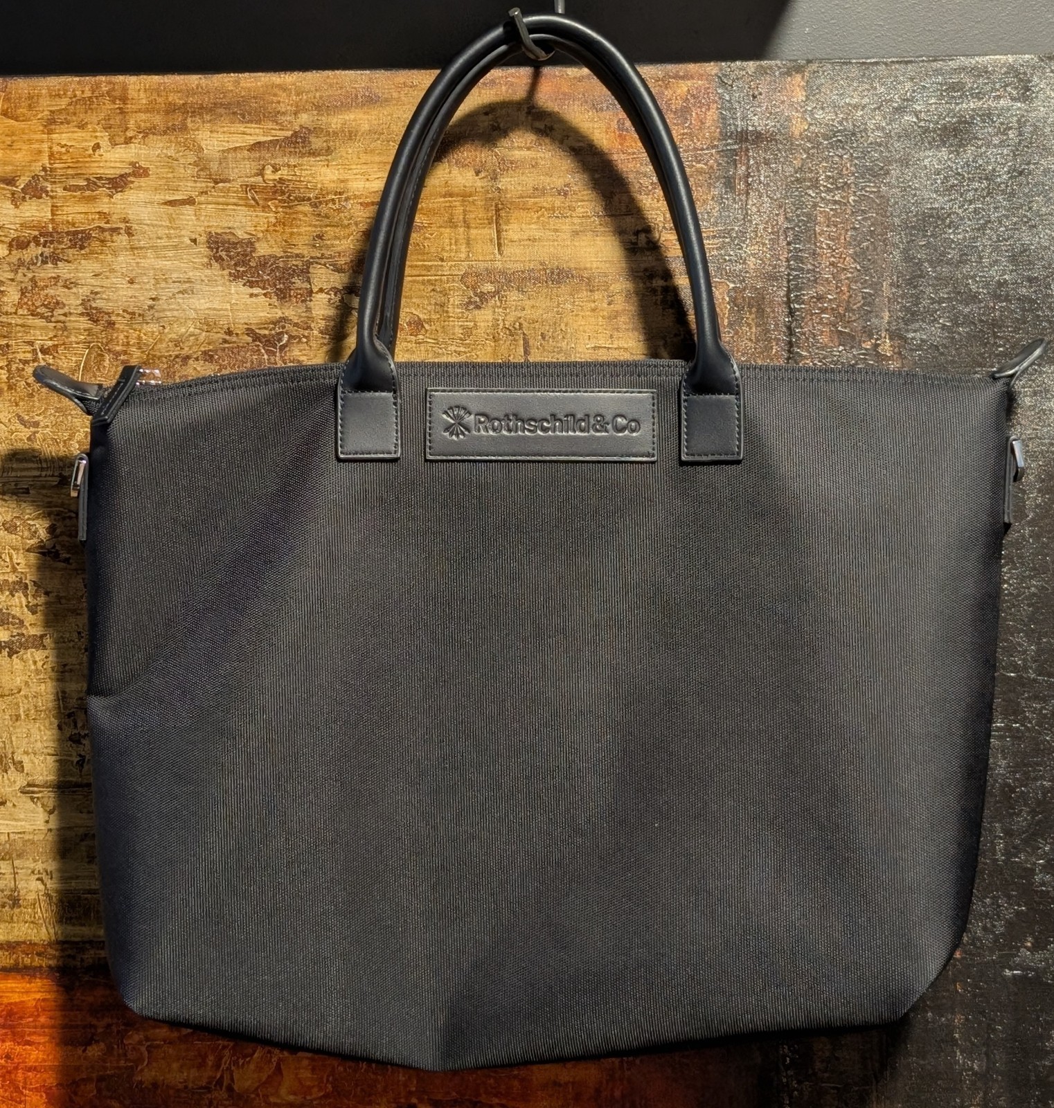 Rothschild & Co Private Wealth Management Nylon & Leather Large Tote w/ Strap