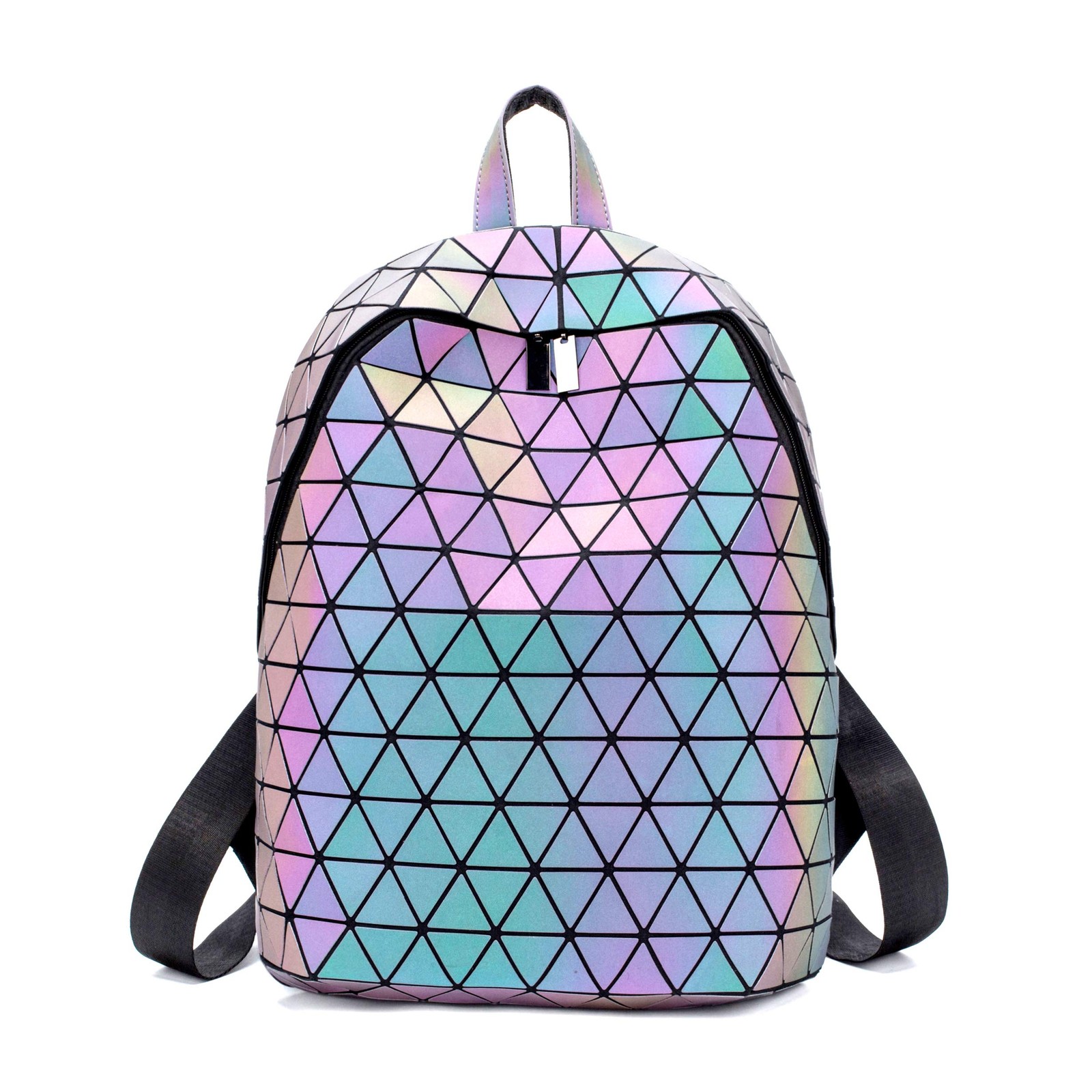Geometric Backpack Luminous Backpacks Holographic Reflective Bag Lumikay Bags