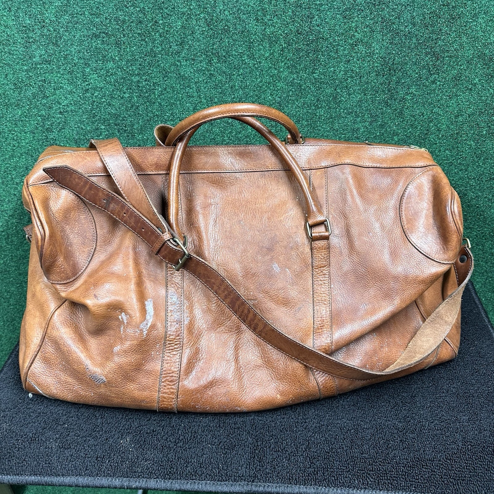 Pelletteria Toro Firenze Italian Leather Luggage Weekender Travel Duffle Bag