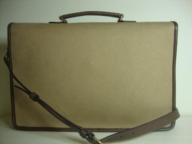 Brand New Men Coach Brief Canvas Messenger Bag F70905 B4/Jute