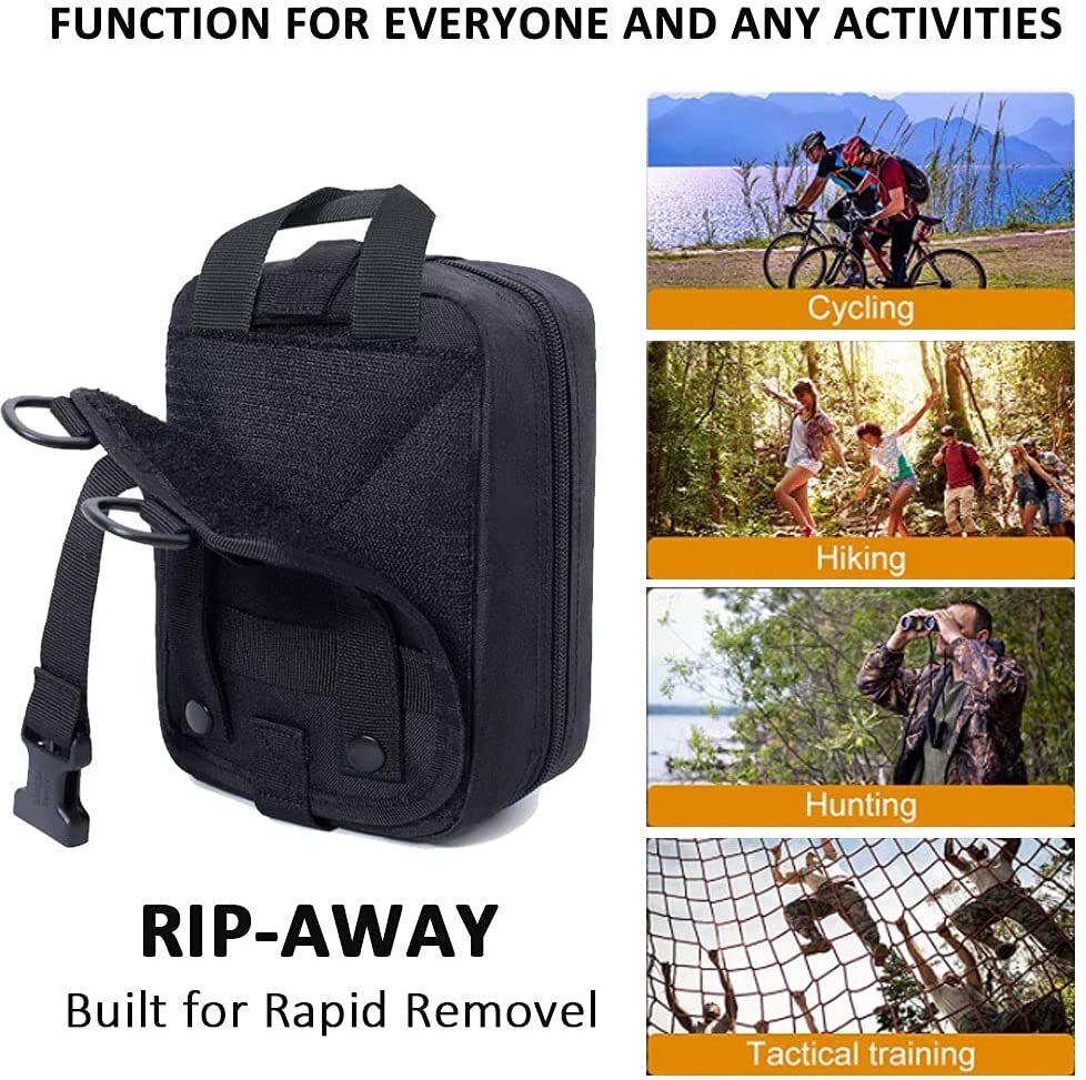 Tactical Molle EDC Pouch First Aid Medical Supplies Pack for Outdoor Activities