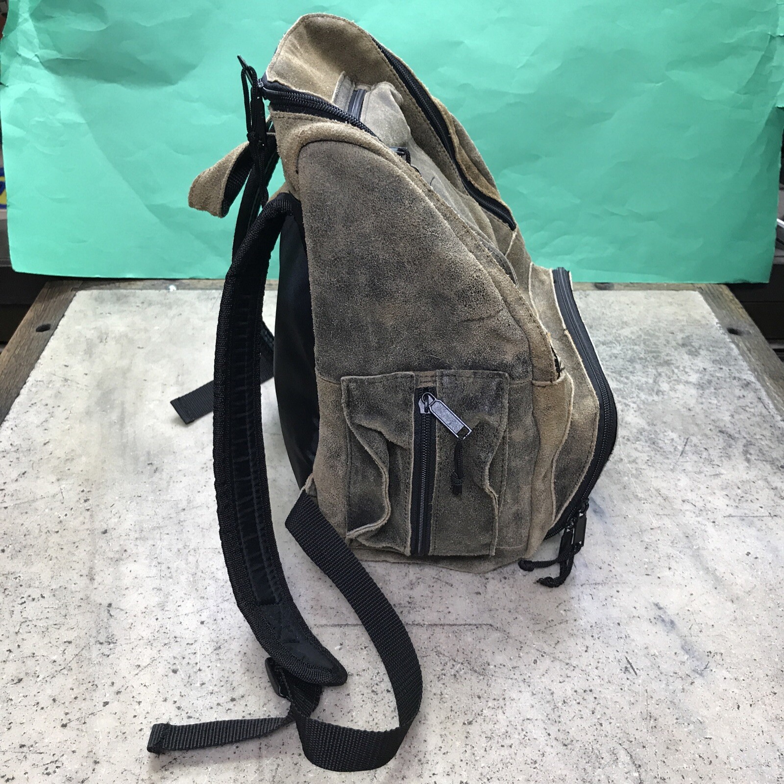 Wilsons Suede Leather Backpack Brown M. Julian Travel School Nice Cond Fast Ship