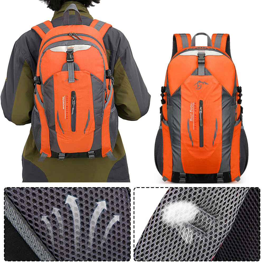 40L Nylon Travel Backpack Waterproof Outdoor Rucksack Men Camping Hiking Bag