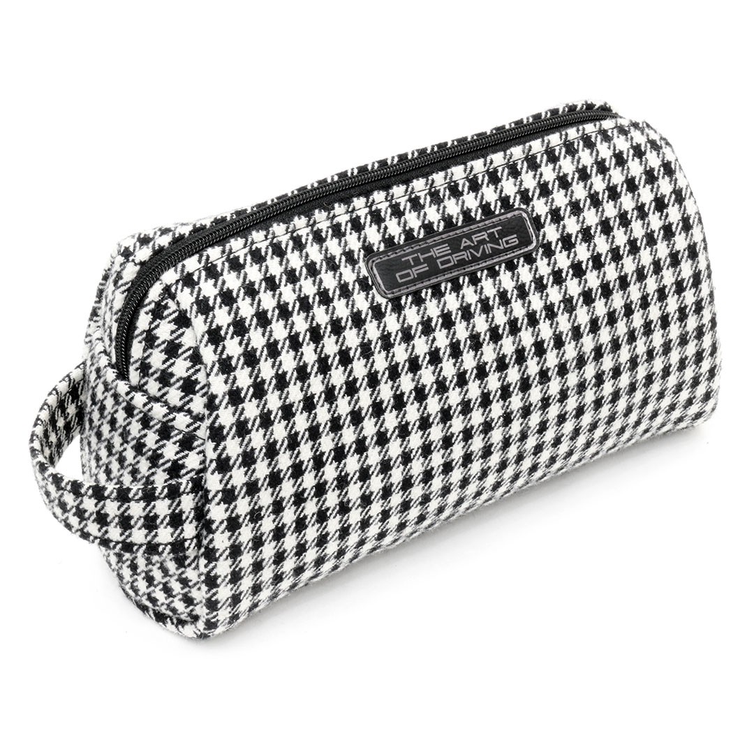 The Art of Driving Porsche Black White Pasha Toiletry Bag for Porsche enthusiast