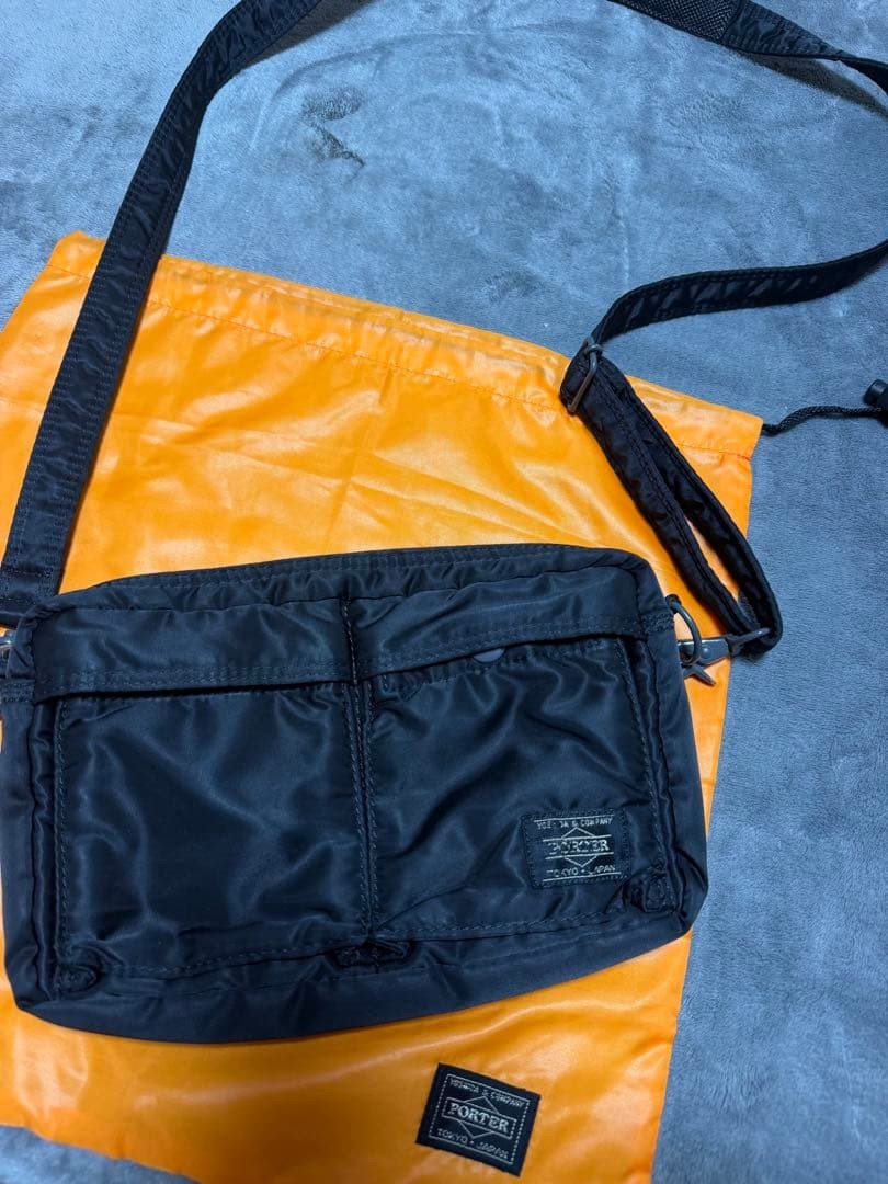 Authentic PORTER Yoshida Bag TANKER Shoulder Bag Nylon Black 28cm x 20cm x 11cm
