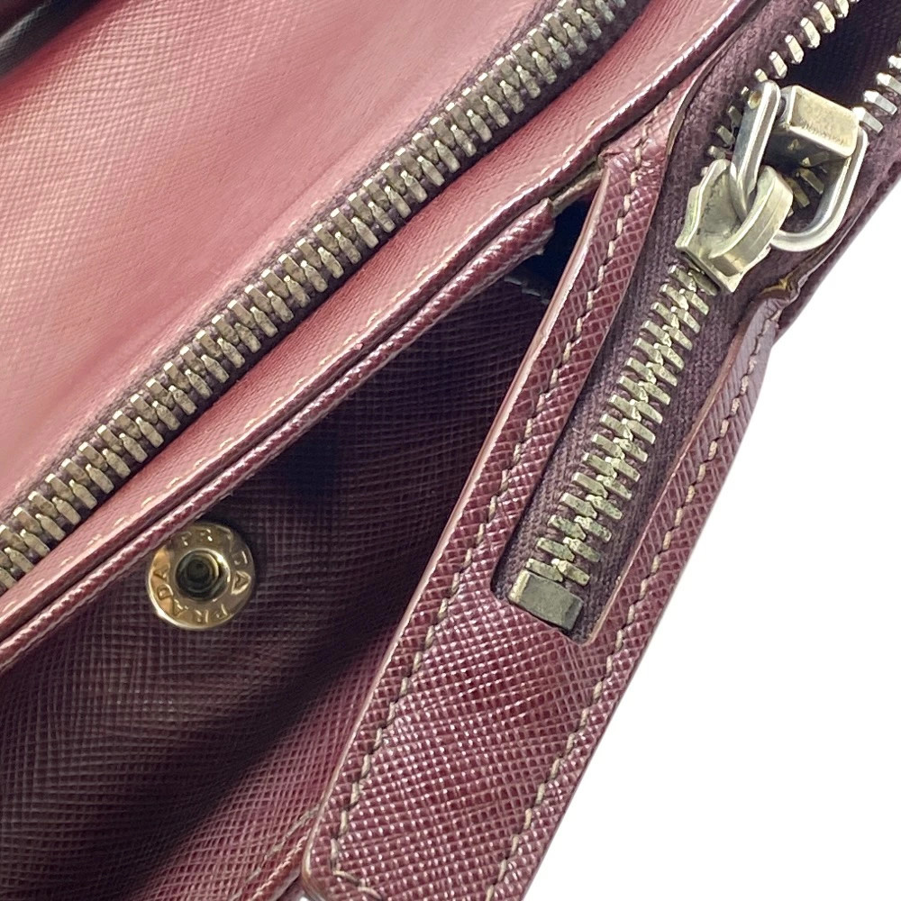 PRADA Business Bag Briefcase Handbag Triangle Logo Saffiano Leather Bordeaux