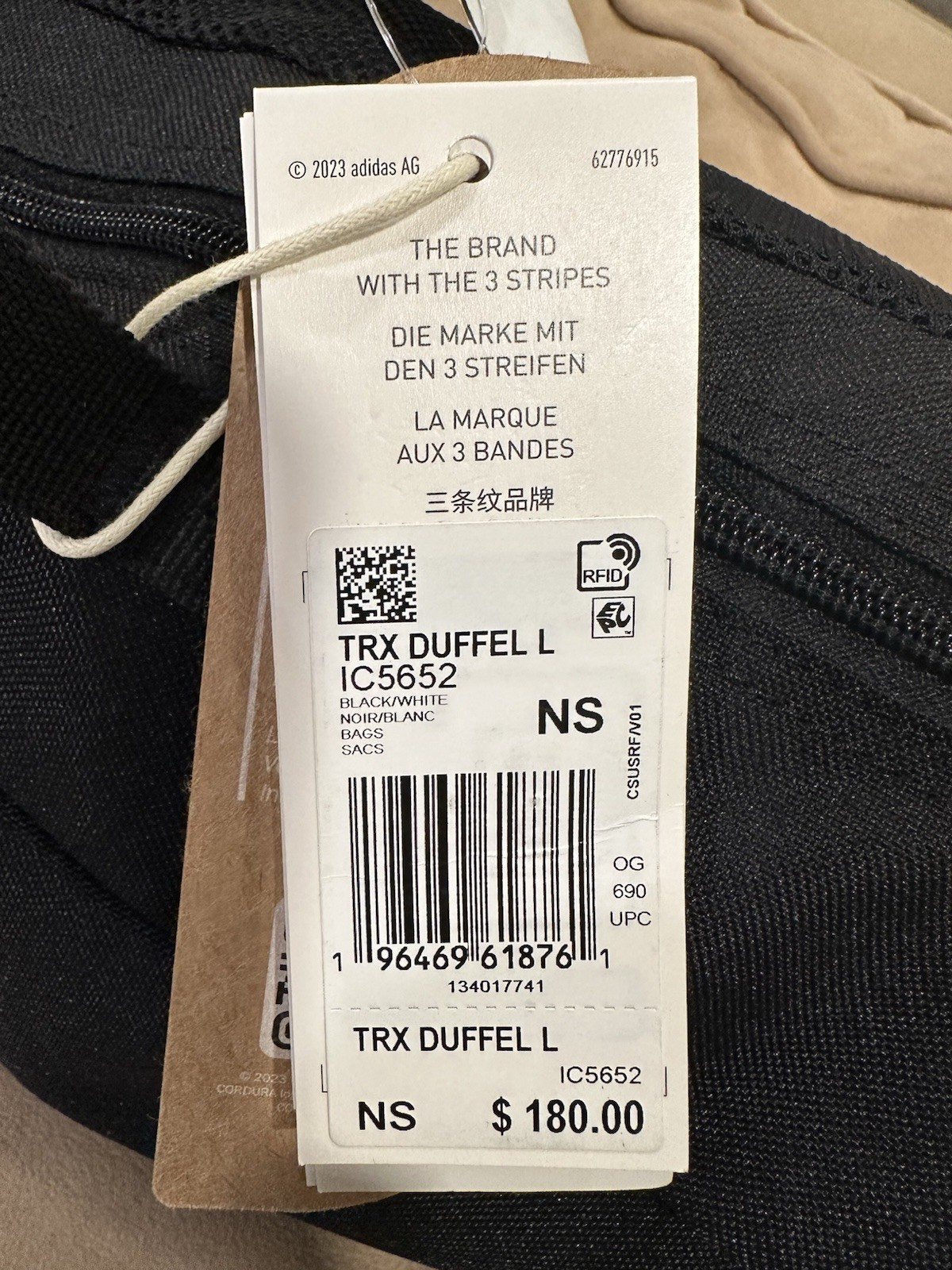 Adidas Terrex Rain.RDY Expedition Duffle Bag Large Black 100L IC5652 Cordura NEW
