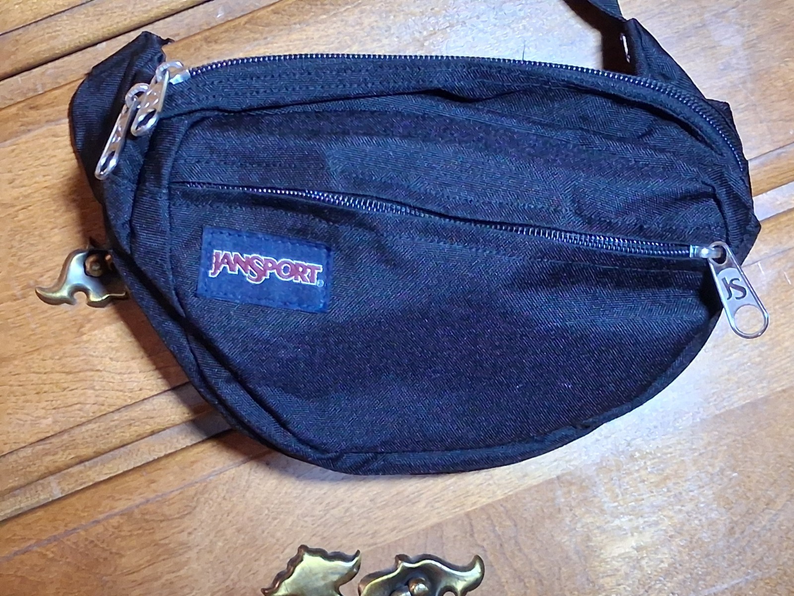 Jansport Fanny Pack 1995 Black, Made in USA, Vintage 10″.