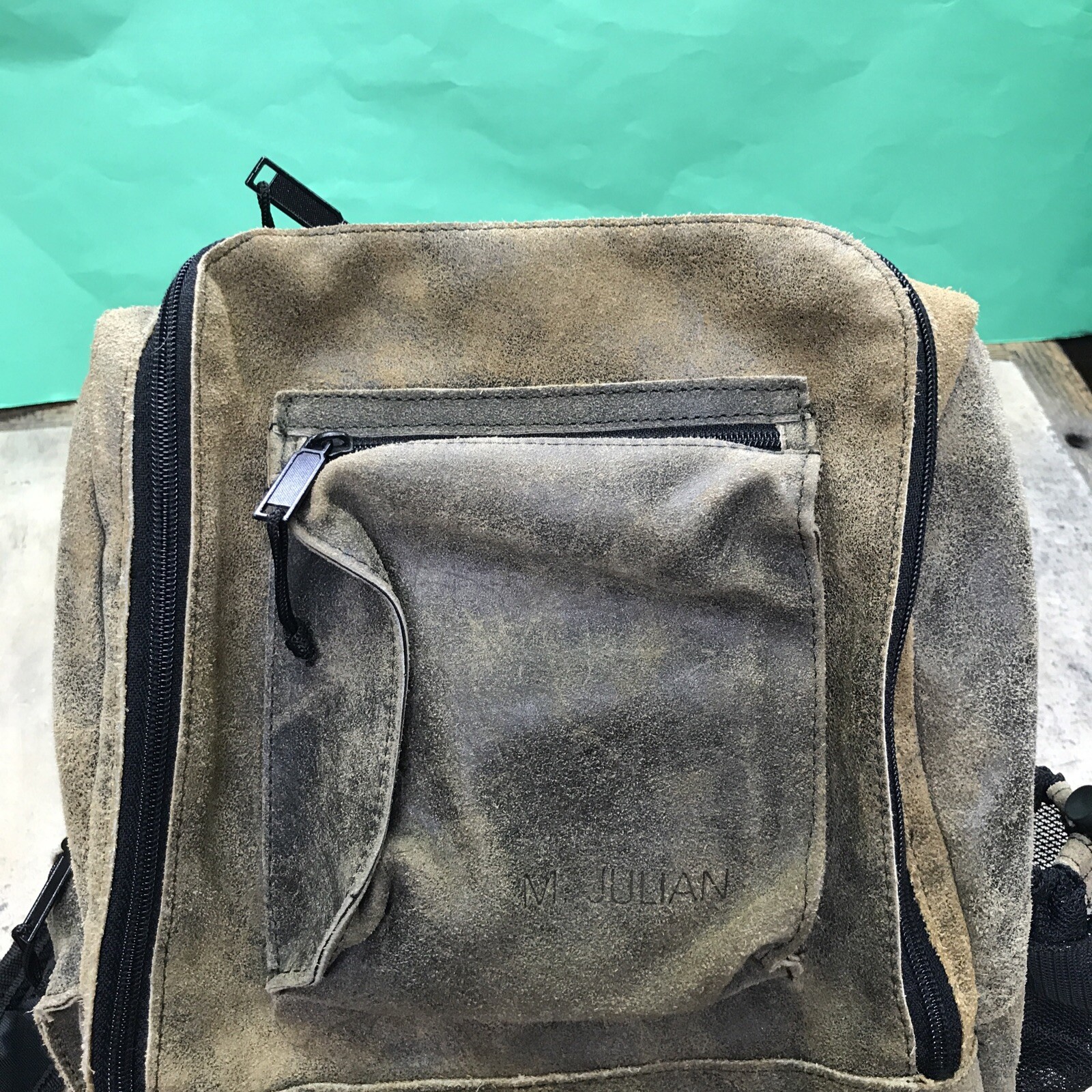 Wilsons Suede Leather Backpack Brown M. Julian Travel School Nice Cond Fast Ship
