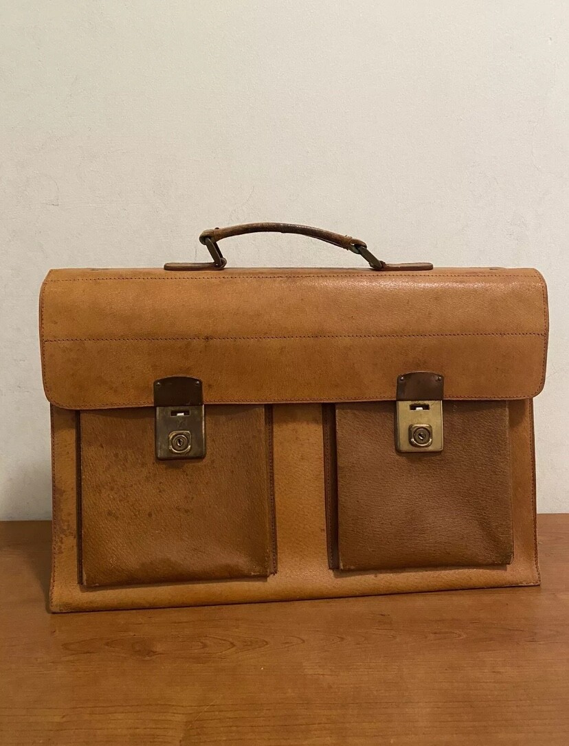 vintage leather suitcase/suitcase/24 hours/folder/bag