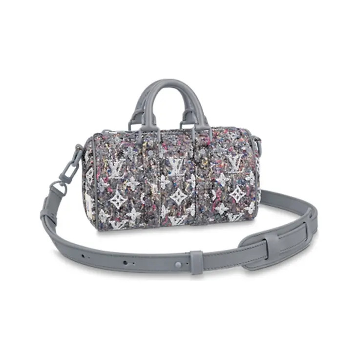 LOUIS VUITTON Keepall Classic Old Flower Full Body Logo Handbag 8.2×3.5×4.7 in
