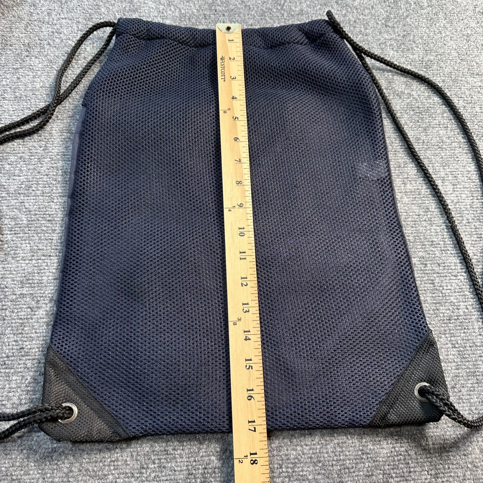 NASA Drawstring Cinch Sack Backpack Black Embroidered Licensed Port Authority
