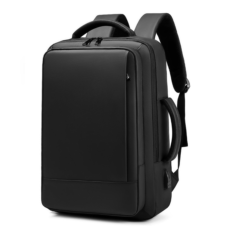 16in Waterproof Business Laptop With USB Port Multi Pocket Travel Work Backpack