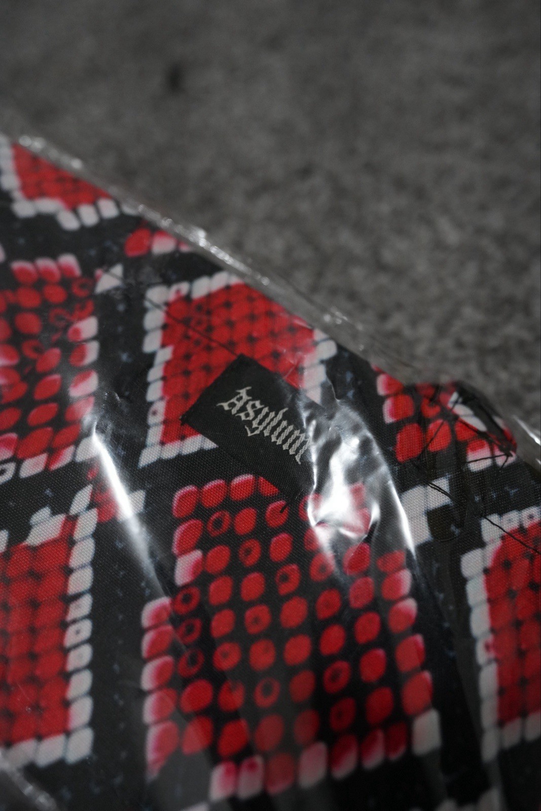 Asylum Red Diamond Pattern Tote Bag XL Streetwear Canvas Tote – New