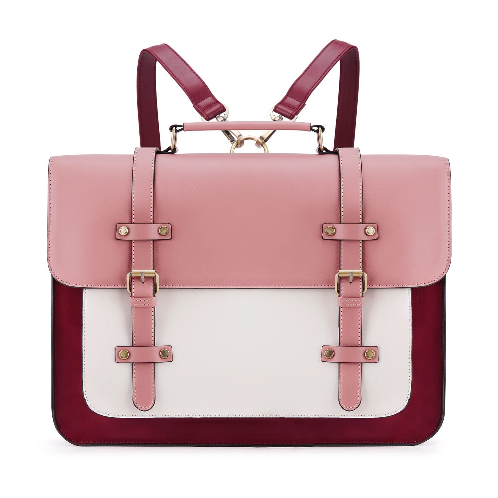 Laptop Bag for Women Vegan Leather Messenger Purse Fashion Briefcase Backpack…