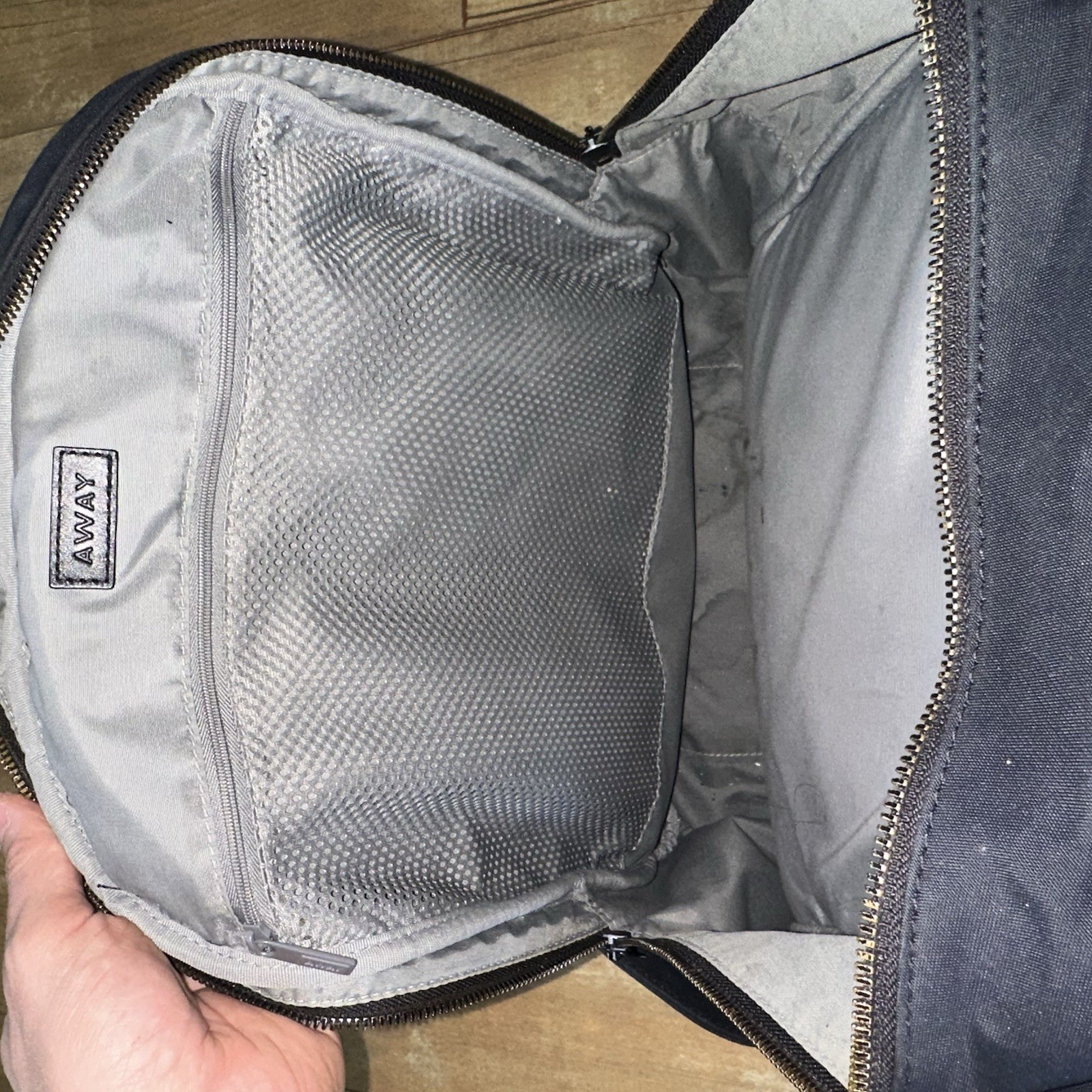 AWAY Travel The Everywhere Zip Backpack – Navy Blue Color – Used Condition