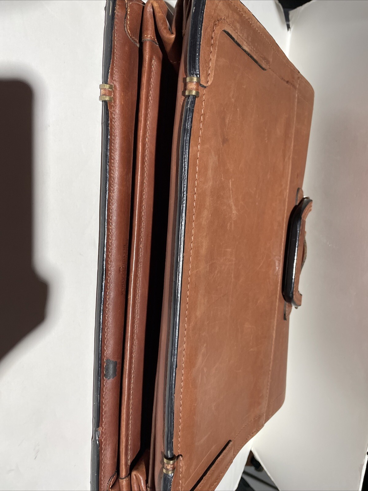 Schlesinger Brown Leather Briefcase