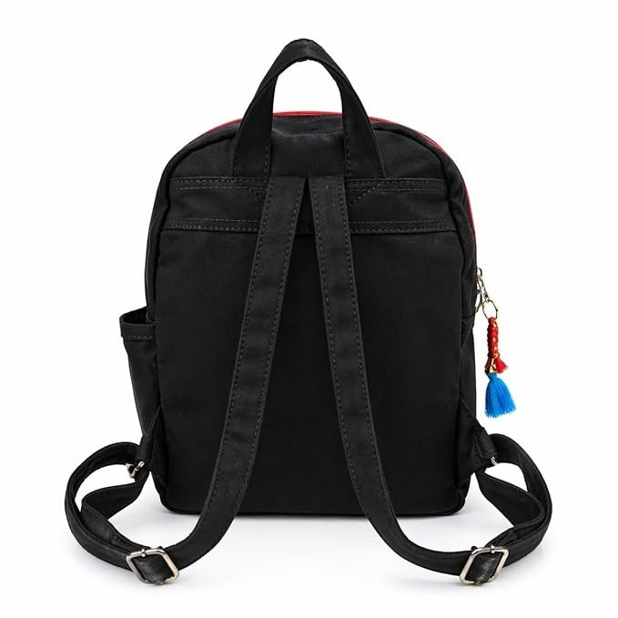 Canvas Single Leg Ghungroo Backpack, Canvas Black backpack