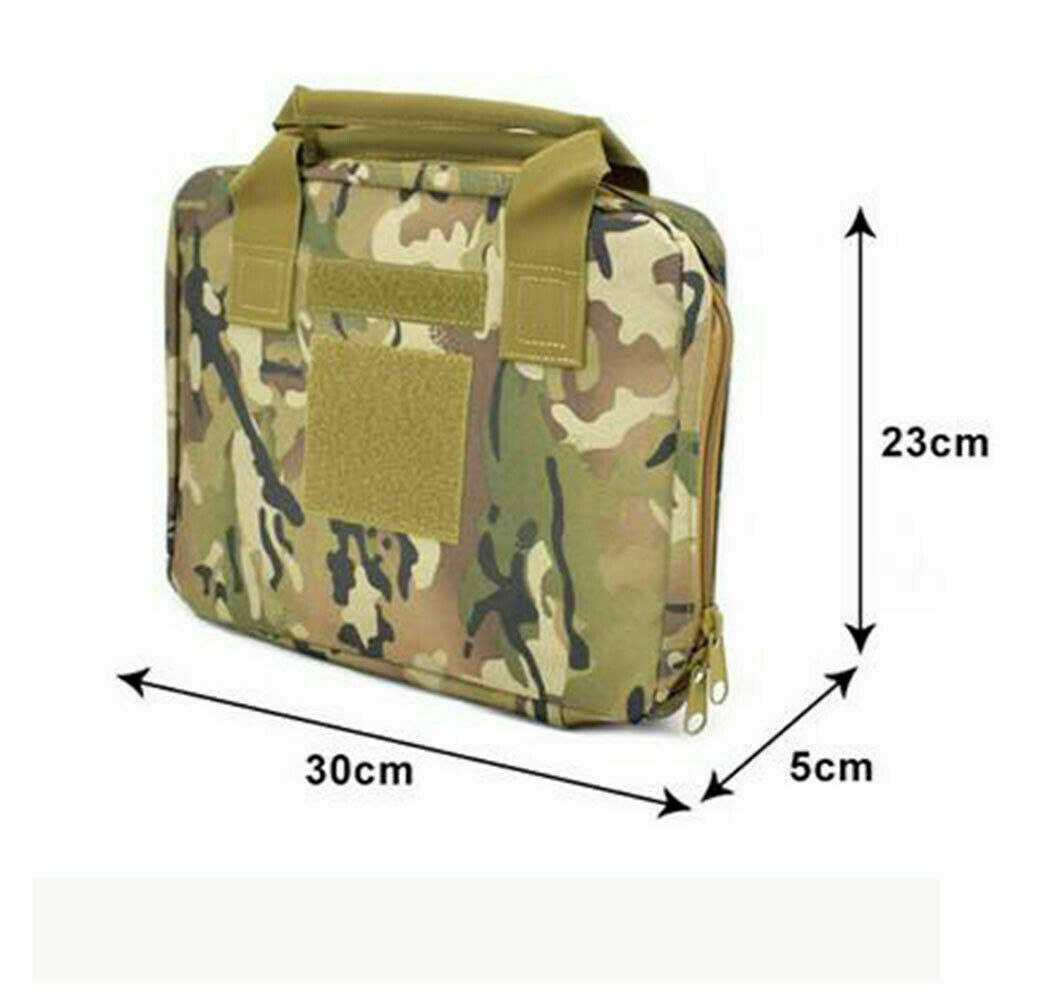 Tactical Pistol Pouch Range Bag Handgun Bag Holster Magazine Pouch 34*5*23cm