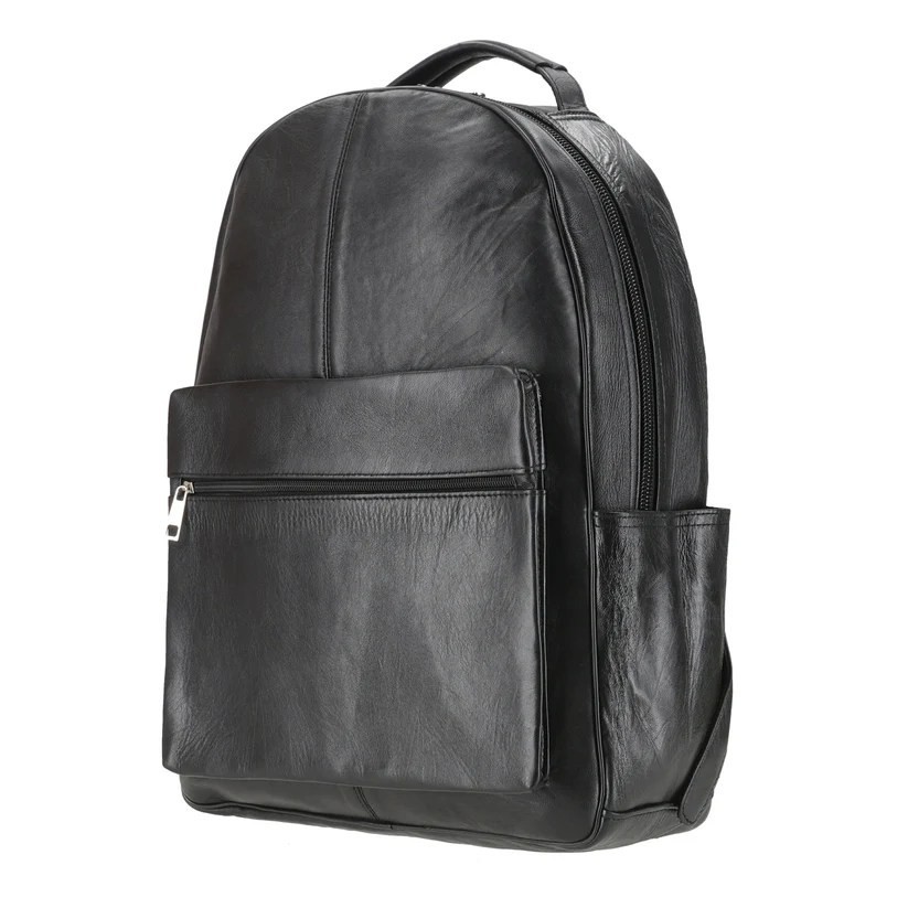 Leather Backpack Cowhide Genuine Vintage Travel Rucksack Laptop Shoulder Bag Men