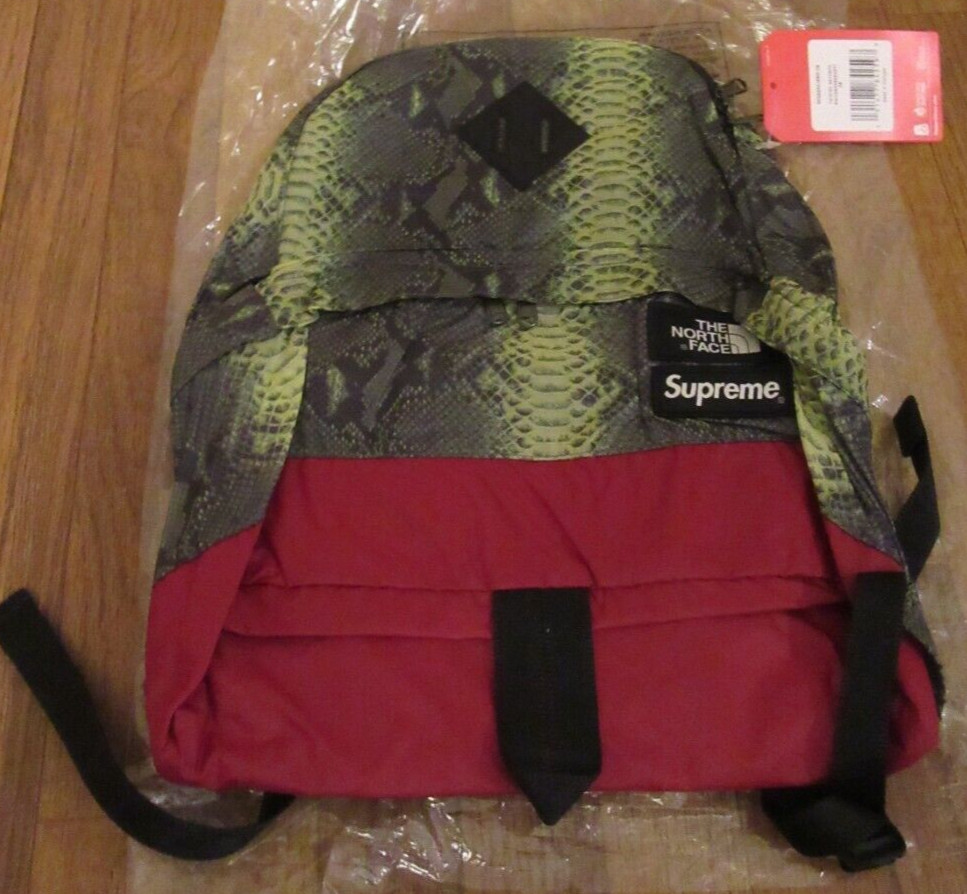 Supreme The North Face Lightweight Daypack Backpack Snake Green SS18 Brand New