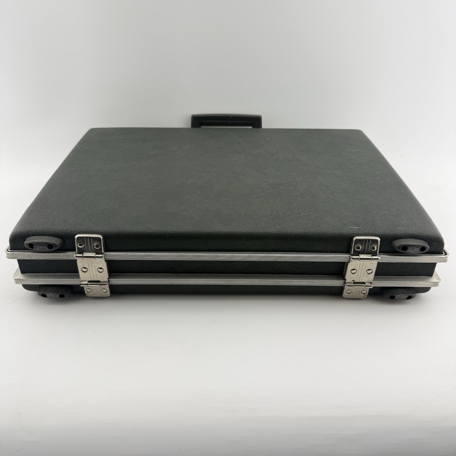 Samsonite Vintage Hard Briefcase Dark Green Leather No Keys 18.5 in