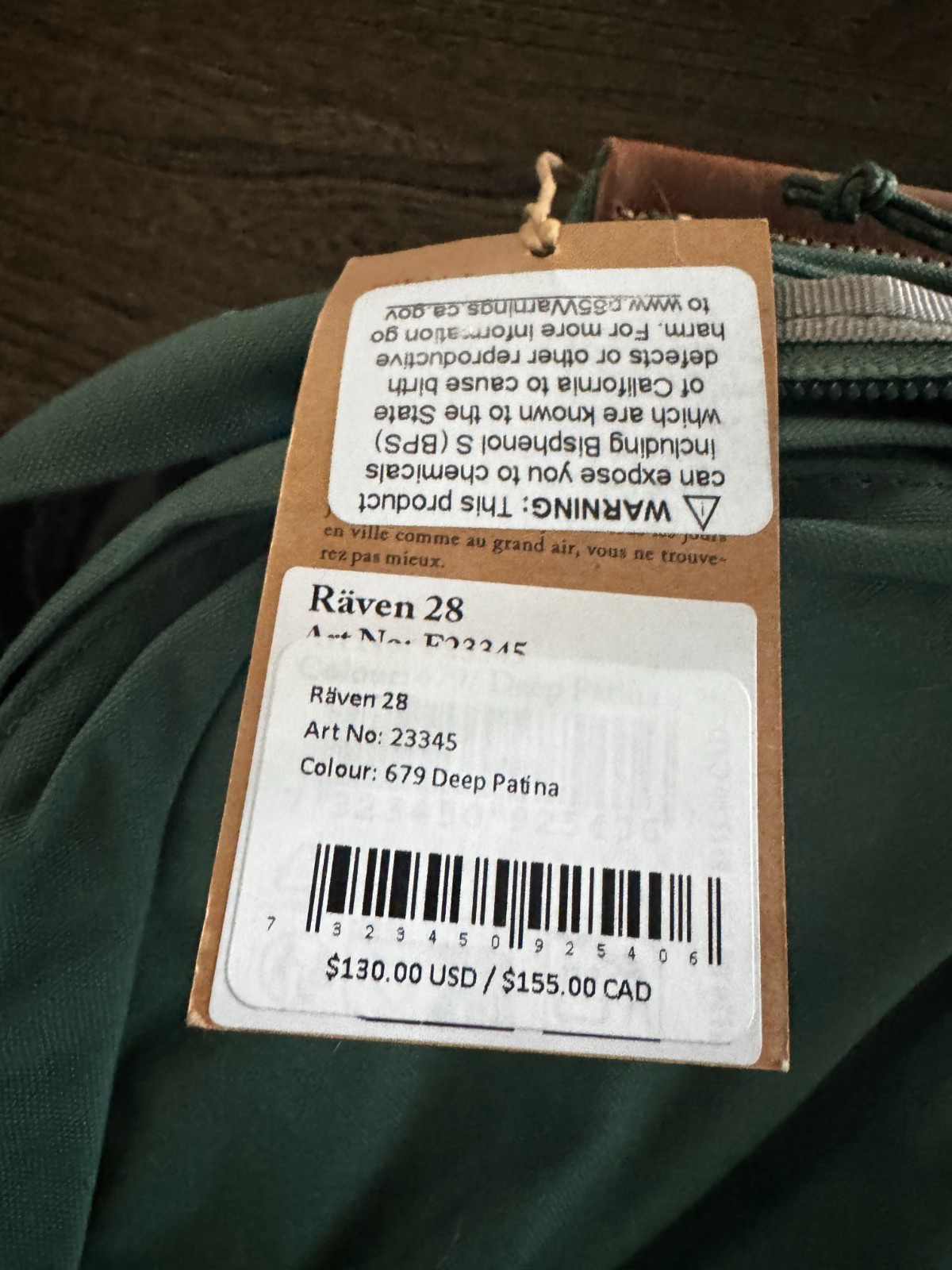 Fjallraven Raven 28 Backpack/Daypack