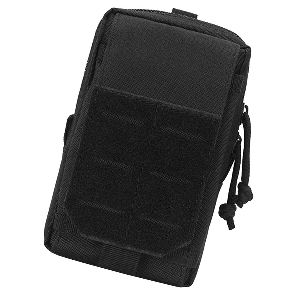 1 Pack Reusable Outdoor Black Oxford Cloth Utility Pouch Waist Bag