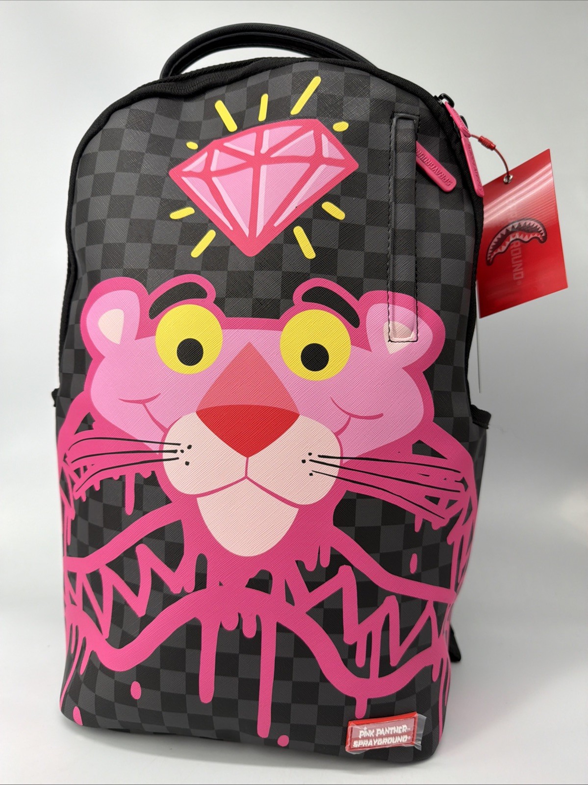 pink panther sprayground backpackB8790 $140.00 Leather 16x6x14 Inches